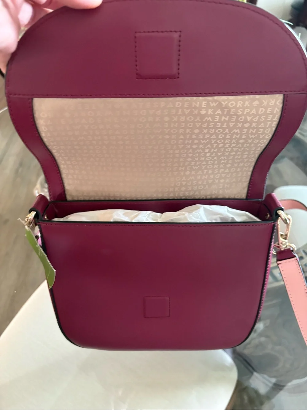 ♥️♥️KATE SPADE DOREEN BOND STREET RED PLUM LEATHER CROSSBODY BAG!♥️♥️ - Picture 3 of 10